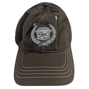 Cadillac Collection‎ GM Licensed Brown Embroidered Logo Cap Adjustable